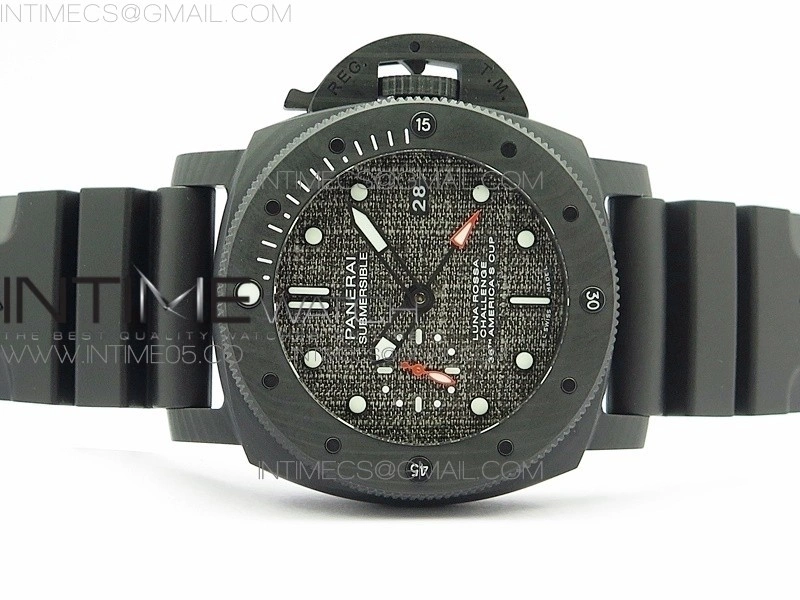 PAM1039 Carbotech VSF 1:1 Best Edition Dark Grey Sail Dial on Rubber Strap P.9010 Clone